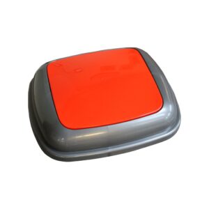 Pokrywa kosza Quatro grafitowa z czerwoną klapką