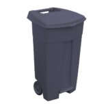 Duży pojemnik na odpady z pokrywą otwierany przyciskiem pedałowym, poj. 120 l SZARY