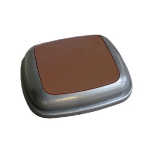 Pokrywa kosza Quatro, grafitowa z brązową klapką