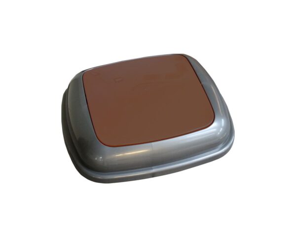 Pokrywa kosza Quatro, grafitowa z brązową klapką