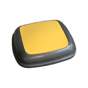 Pokrywa kosza Quatro grafitowa z żółtą klapką