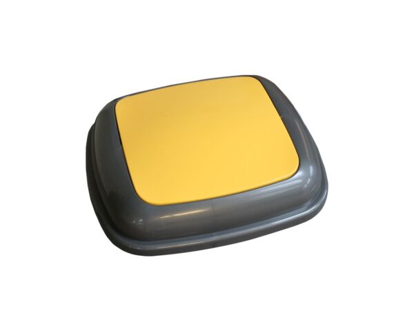 Pokrywa kosza Quatro grafitowa z żółtą klapką Pokrywa kosza Quatro grafitowa z żółtą klapką