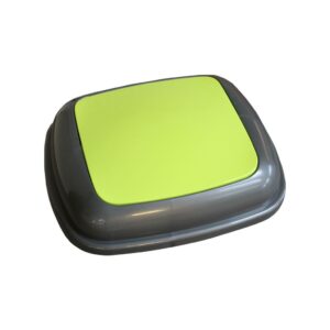 Pokrywa kosza Quatro grafitowa z zieloną klapką