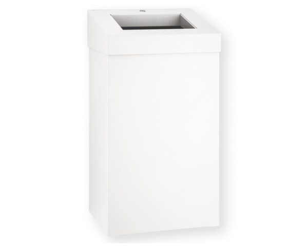 Kosz na odpady otwarty MERIDA STELLA WHITE LINE, pojemność 45 l, biały Kosz na odpady otwarty MERIDA STELLA WHITE LINE, pojemność 45 l, biały