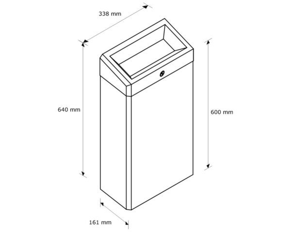 Kosz otwarty MERIDA INOX DESIGN -TEXTURE, poj. 27 l Kosz otwarty MERIDA INOX DESIGN -TEXTURE, poj. 27 l