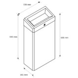 Kosz otwarty MERIDA INOX DESIGN - ICICLE, poj. 27 l