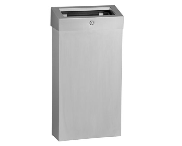 Kosz na odpady otwarty MERIDA STELLA SLIM COMBO, pojemność 15 l, stal matowa Kosz na odpady otwarty MERIDA STELLA SLIM COMBO, pojemność 15 l, stal matowa