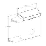Kosz do damskich toalet MERIDA STELLA WHITE LINE z pojemnikiem na torebki higieniczne, pojemność 4,4 l, biały