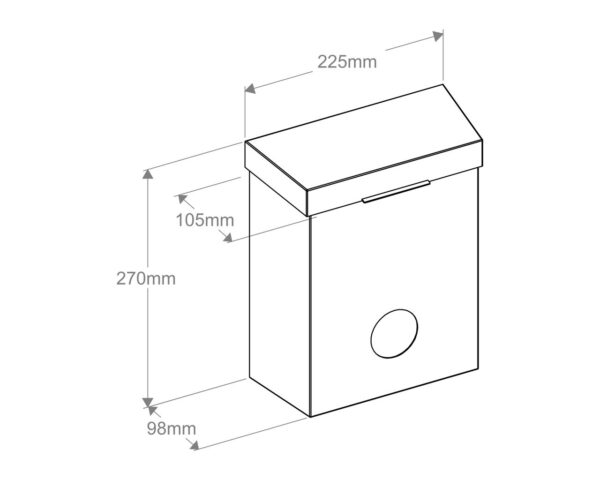 Kosz do damskich toalet MERIDA STELLA z pojemnikiem na torebki higieniczne, pojemność 4,4 l, stal polerowana Kosz do damskich toalet MERIDA STELLA z pojemnikiem na torebki higieniczne, pojemność 4,4 l, stal polerowana