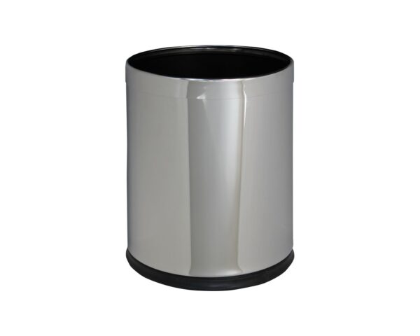 Kosz ze stali nierdzewnej otwarty polerowany, o pojemności 10 l
