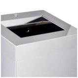 Kosz na odpady otwarty MERIDA STELLA pojemność 45 l, stal polerowana