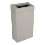 Kosz na odpady otwarty MERIDA STELLA SLIM STONE GREY LINE, pojemność 27 l, szary kamienny
