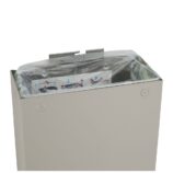 Kosz na odpady otwarty MERIDA STELLA SLIM STONE GREY LINE, pojemność 27 l, szary kamienny