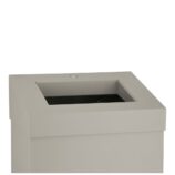 Kosz na odpady otwarty MERIDA STELLA STONE GREY LINE, pojemność 45 l, szary kamienny