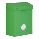 Kosz do damskich toalet MERIDA STELLA GREEN LINE z pojemnikiem na torebki higieniczne, pojemność 4,4 l, zielony