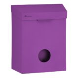 Kosz do damskich toalet MERIDA STELLA VIOLET LINE z pojemnikiem na torebki higieniczne, pojemność 4,4 l, fioletowy