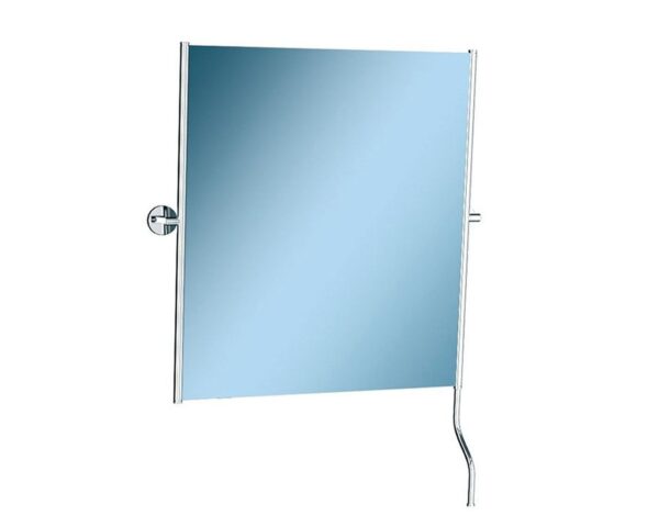 Lustro uchylne w oprawie chromowanej z uchwytem ułatwiającym regulację kąta nachylenia MERIDA STELLA, 50 x 60 cm