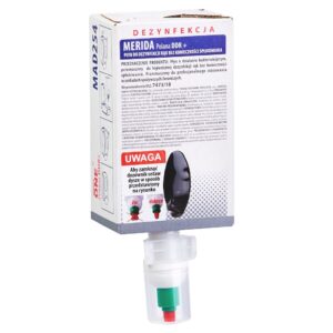 Płyn dezynfekcyjny MERIDA POLANA DDR+ do chirurgicznej i higienicznej dezynfekcji rąk, jednorazowy wkład 700 ml z pompką sprayową do dozownika MERIDA ONE