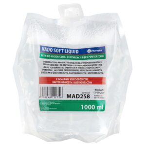 MERIDA VADO SOFT bezalkoholowy płyn do higienicznej dezynfekcji rąk i powierzchni, jednorazowy wkład 1000 ml