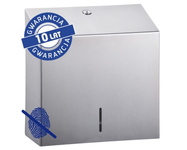 Pojemnik na ręczniki składane MERIDA STELLA Anti-FingerPrint MAXI stal matowa z powłoką AFP