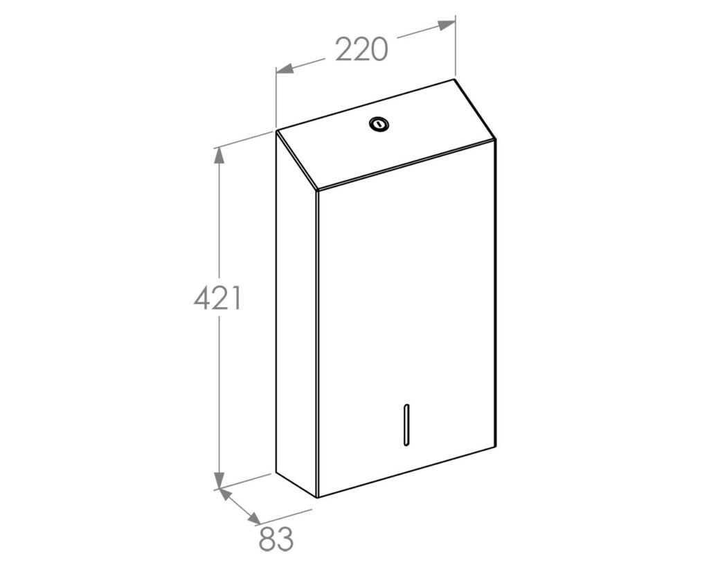 Pojemnik na ręczniki składane MERIDA STELLA SLIM SILK GREY LINE MEGA, szary jedwabisty