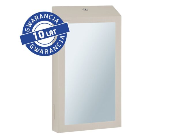 Pojemnik na ręczniki składane z lustrem ze stali SuperMirror „2w1" MERIDA STELLA SLIM SILK GREY LINE MEGA COMBO, szary jedwabisty