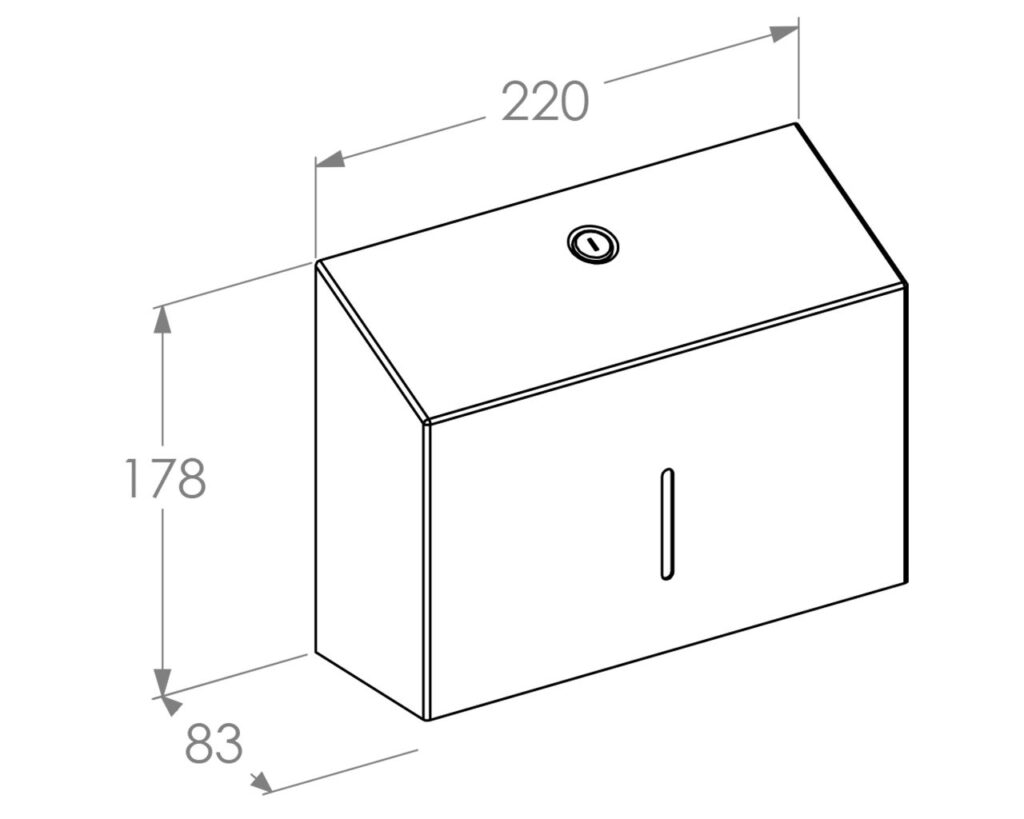 Pojemnik na ręczniki składane MERIDA STELLA SLIM RED LINE MINI, czerwony