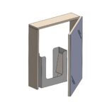 Pojemnik na ręczniki papierowe, do montażu w szafce wiszącej, STAL MATOWA