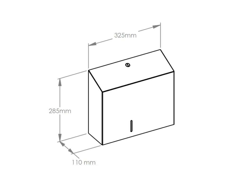 Pojemnik na papier toaletowy MERIDA STELLA WHITE LINE MAXI, średnica papieru do 23 cm, biały