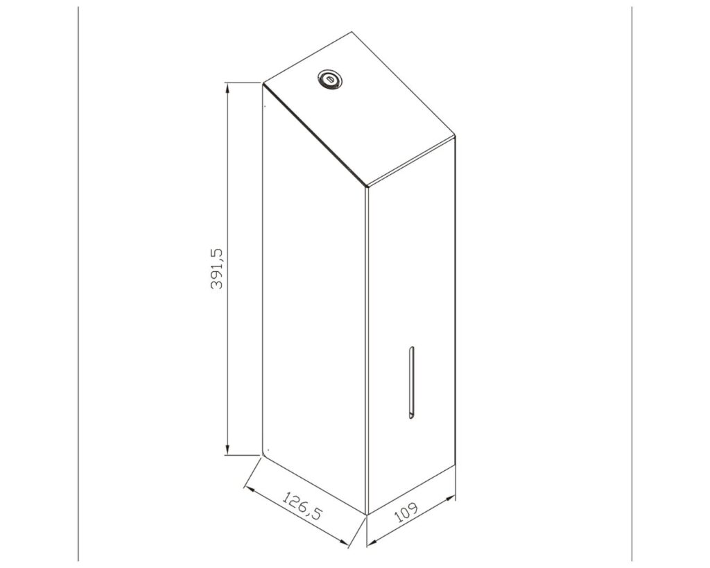 Pojemnik na papier toaletowy w listkach MERIDA STELLA LINE, pojemność do 675 szt., zielony