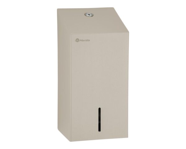 Pojemnik na papier toaletowy w listkach MERIDA STELLA SILK GREY LINE, pojemność do 450 szt., szary jedwabisty Pojemnik na papier toaletowy w listkach MERIDA STELLA SILK GREY LINE, pojemność do 450 szt., szary jedwabisty