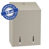 Pojemnik na papier toaletowy w listkach MERIDA STELLA SILK GREY, pojemność do 900 szt., szary jedwabisty