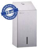 Pojemnik na papier toaletowy w listkach MERIDA STELLA, pojemność do 450 szt., stal matowa