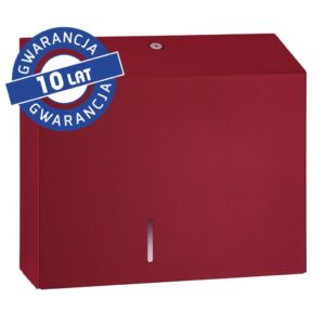 Pojemnik na papier toaletowy MERIDA STELLA RED LINE MAXI, średnica papieru do 23 cm, czerwony