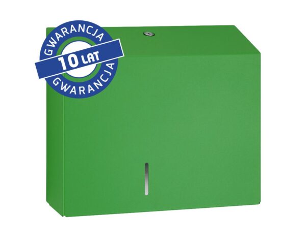 Pojemnik na papier toaletowy MERIDA STELLA DUO GREEN LINE z uchwytem na resztkę rolki papieru, średnica papieru do 20 cm, zielony