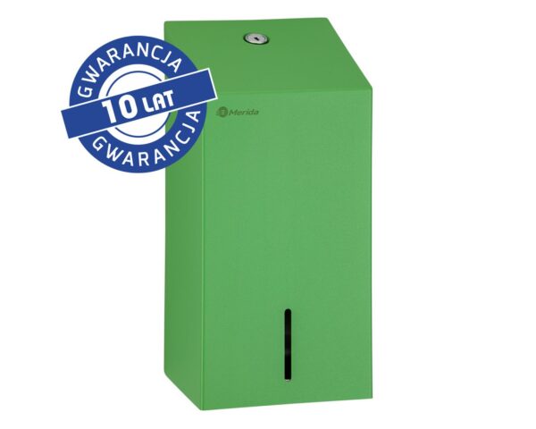Pojemnik na papier toaletowy w listkach MERIDA STELLA GREEN LINE, pojemność do 450 szt., zielony