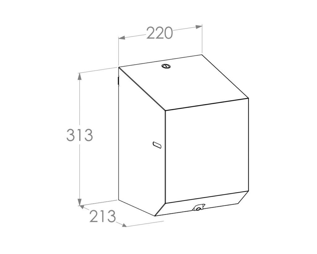 Pojemnik na ręczniki papierowe w rolach MERIDA STELLA MAXI, stal matowa