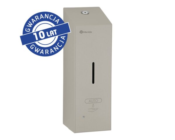 Bezdotykowy automatyczny dozownik mydła w pianie MERIDA STELLA AUTOMATIC SLIM STONE GREY LINE na jednorazowe wkłady 800 ml, szary kamienny