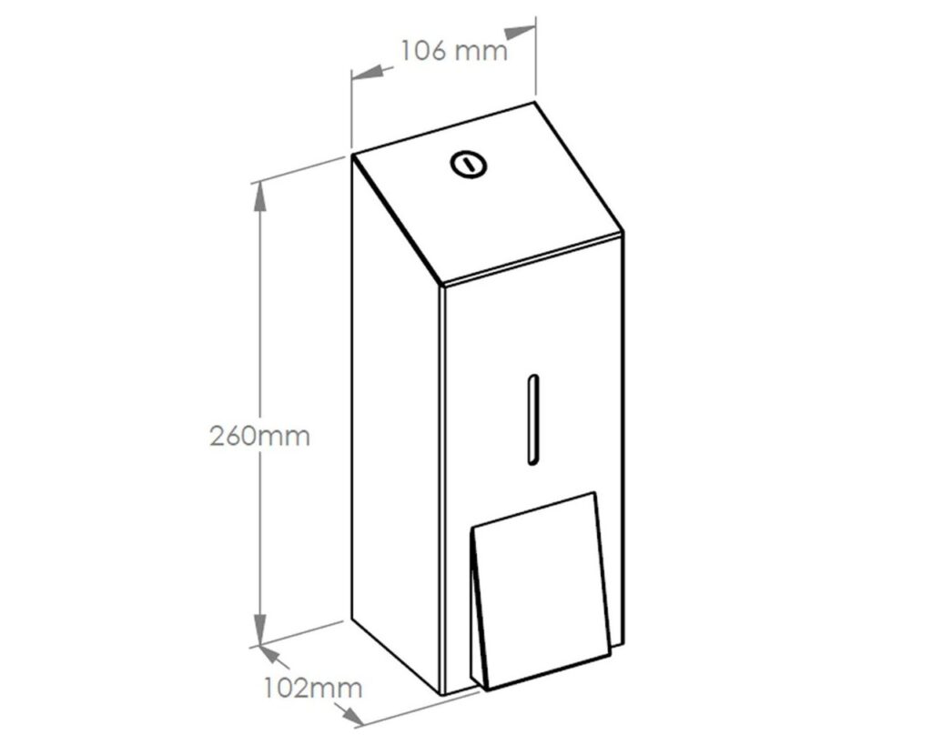 Dozownik mydła w płynie MERIDA STELLA STONE GREY LINE MAXI, pojemność zbiornika 800 ml, szary kamienny