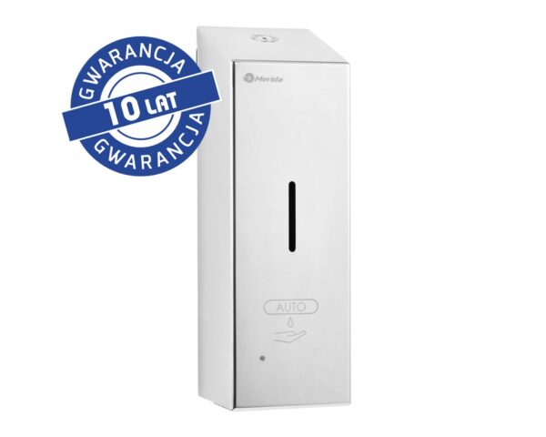 Bezdotykowy automatyczny dozownik mydła w pianie MERIDA STELLA AUTOMATIC SLIM na jednorazowe wkłady 800 ml, stal polerowana