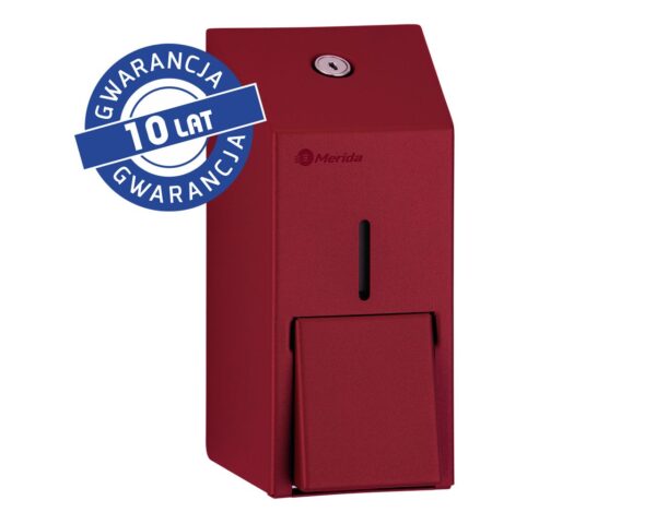 Dozownik mydła w płynie MERIDA STELLA RED LINE MINI, pojemność zbiornika 400 ml, czerwony