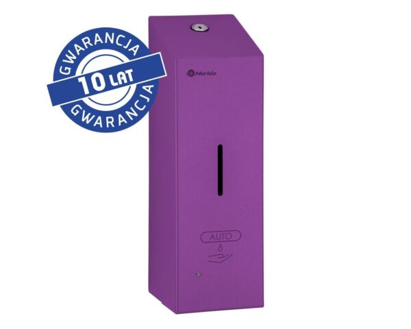Bezdotykowy automatyczny dozownik mydła w pianie MERIDA STELLA AUTOMATIC SLIM VIOLET LINE na jednorazowe wkłady 800 ml, fioletowy