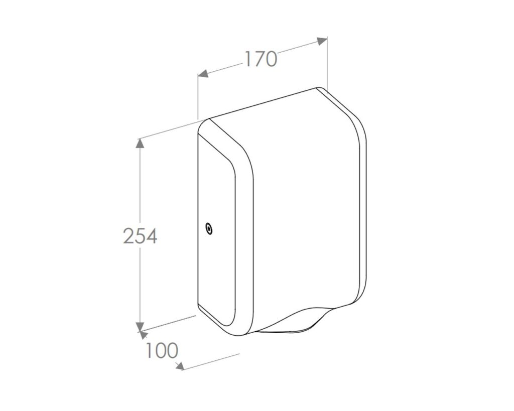 Suszarka do rąk MERIDA TURBO JET SLIM MINI SILK GREY LINE, szara jedwabista