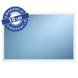 Lustro w ramie metalowej - białej MERIDA STELLA WHITE LINE, 40 x 60 cm