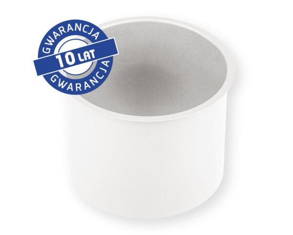 Kołnierz kosza nablatowy okrągły MERIDA STELLA WHITE LINE, biały