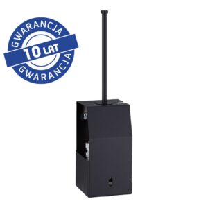 Szczotka do WC z uchwytem, mocowana do ściany MERIDA STELLA BLACK LINE, czarna