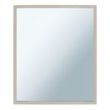 Lustro w ramie metalowej - szarej jedwabistej MERIDA STELLA SILK GREY LINE, 50 x 60 cm