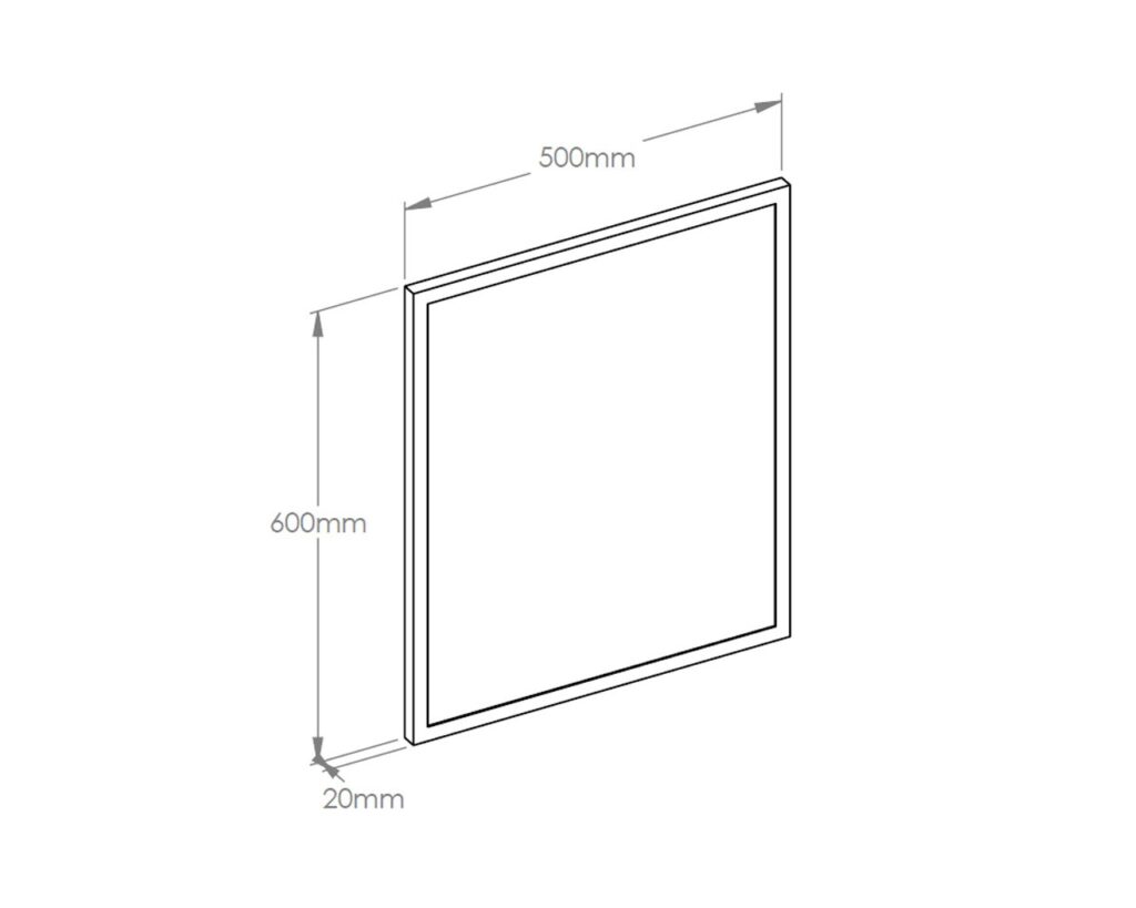 Lustro w ramie metalowej - szarej jedwabistej MERIDA STELLA SILK GREY LINE, 50 x 60 cm