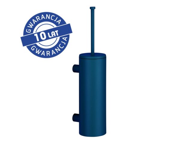 Szczotka do WC z uchwytem mocowanym do ściany, tuba z przykrywką, MERIDA STELLA BLUE LINE, niebieska