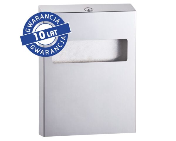 Pojemnik na podkładki na deskę sedesową MERIDA STELLA, wkład - 100 szt. papierowych podkładek, stal polerowana